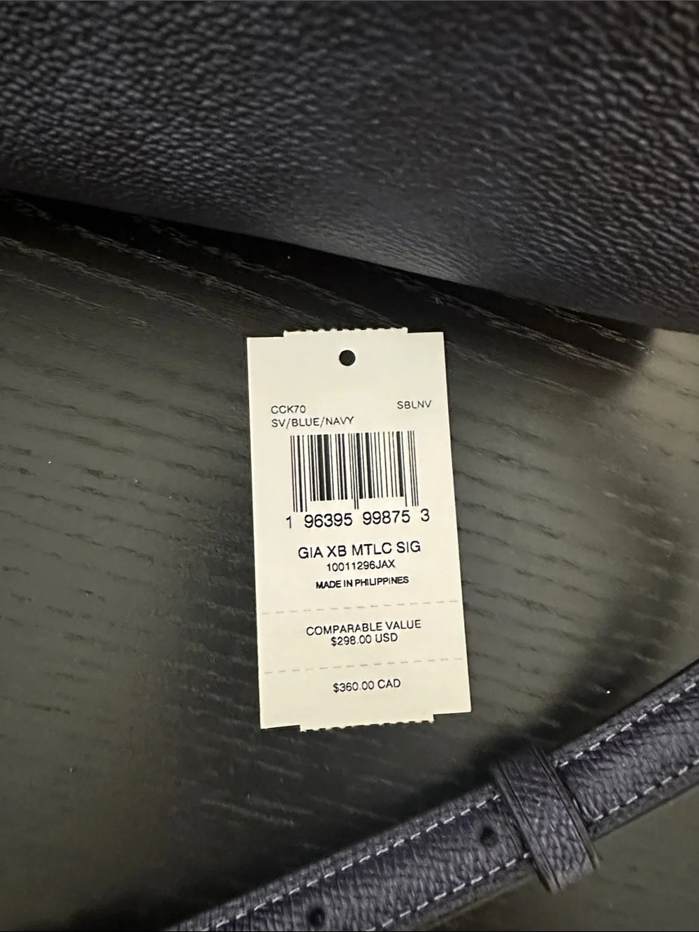 Coach Navy Two-Tone Crossbody bag